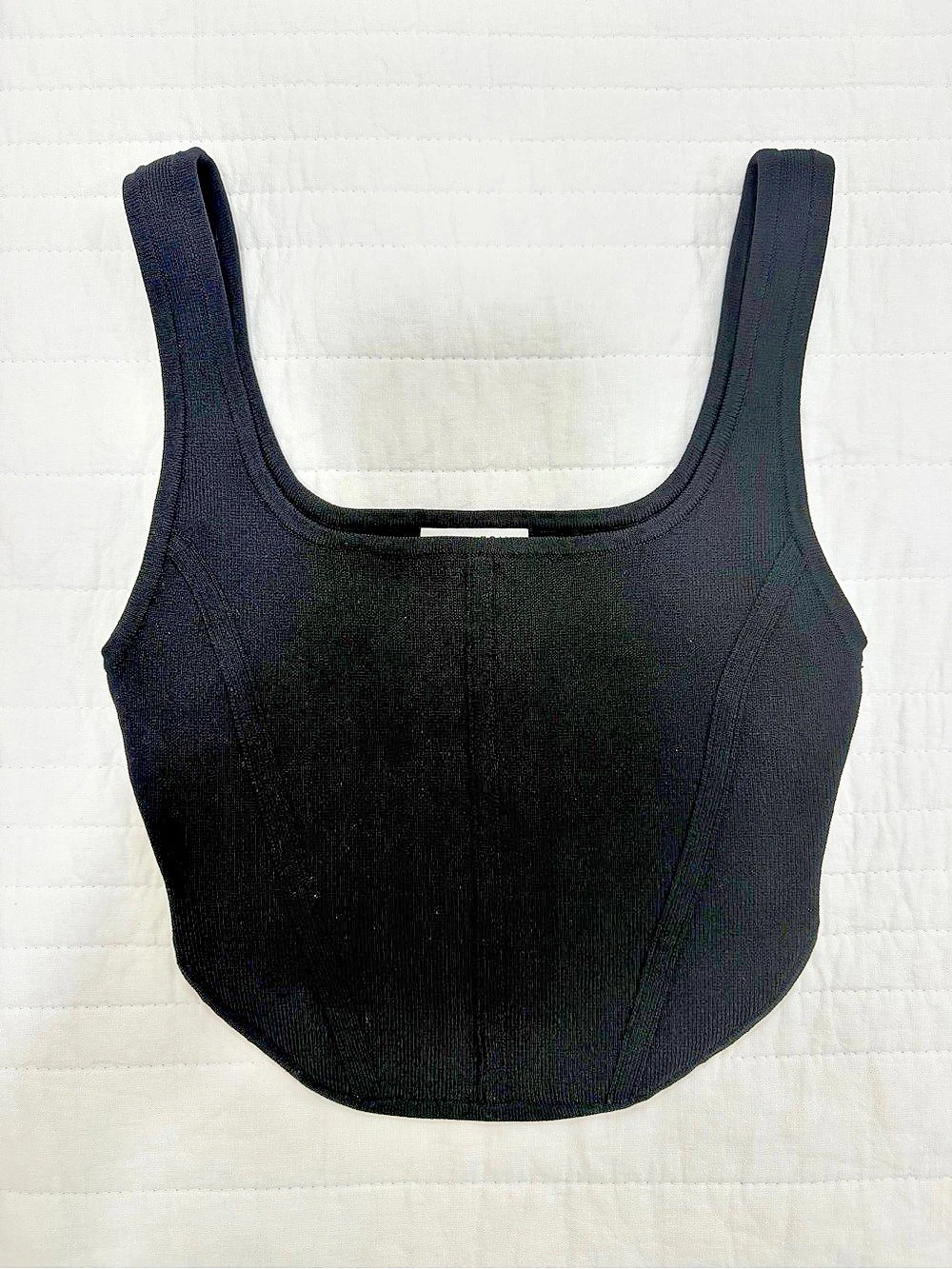 Aritzia Babaton Black Ribbed Tank Top S